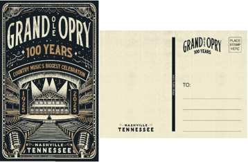 Opry 100 Milestone Postcard