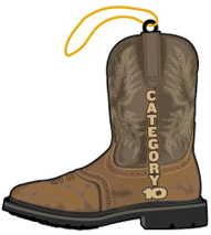 Category 10 Cowboy Boot Ornament