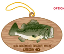 Category 10 Mounted Bass Ornament