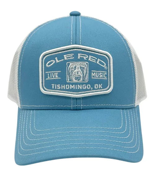 Ole Red Tishomingo Entry Logo Dog Trucker Hat