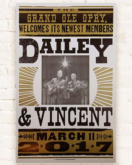Dailey & Vincent Official Opry Induction Hatch Show Print