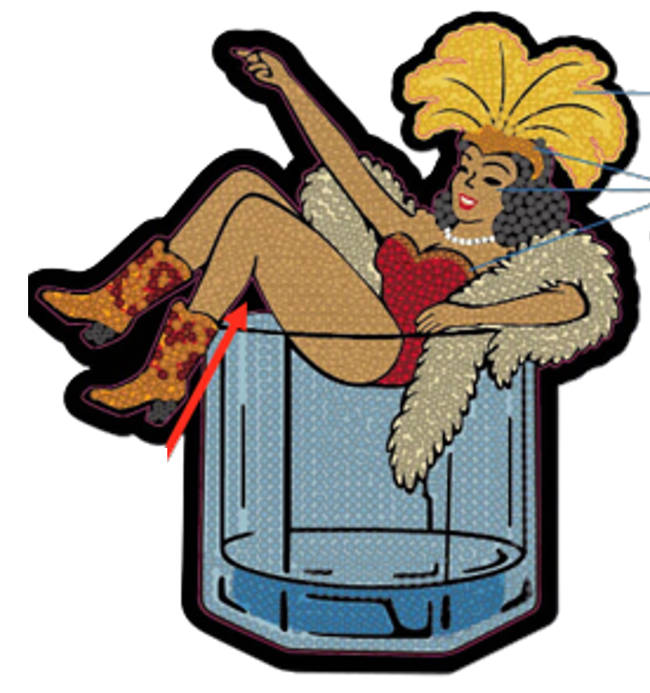 Las Vegas Showgirl Rhinestone Decal