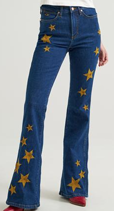 Lainey Wilson Wrangler Embroidered Star Flare Jeans