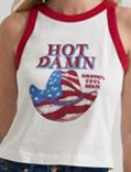 Lainey Wilson Wrangler Hot Damn White Tank