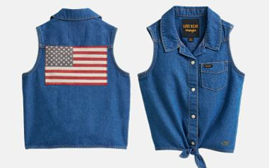 Lainey Wilson Youth Girls Cut-Off Denim Shirt