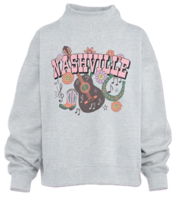 Groovy Nashville Mockneck Sweatshirt