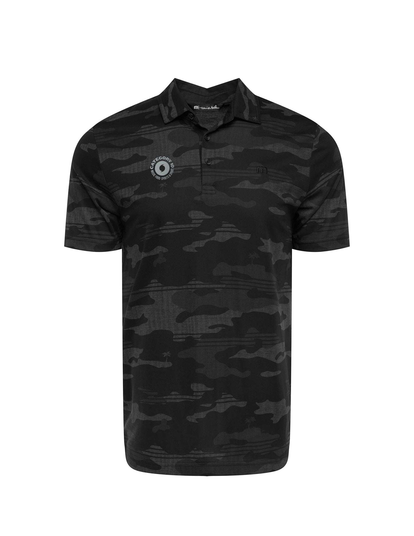 Category 10 Black Camo Polo by TravisMathew