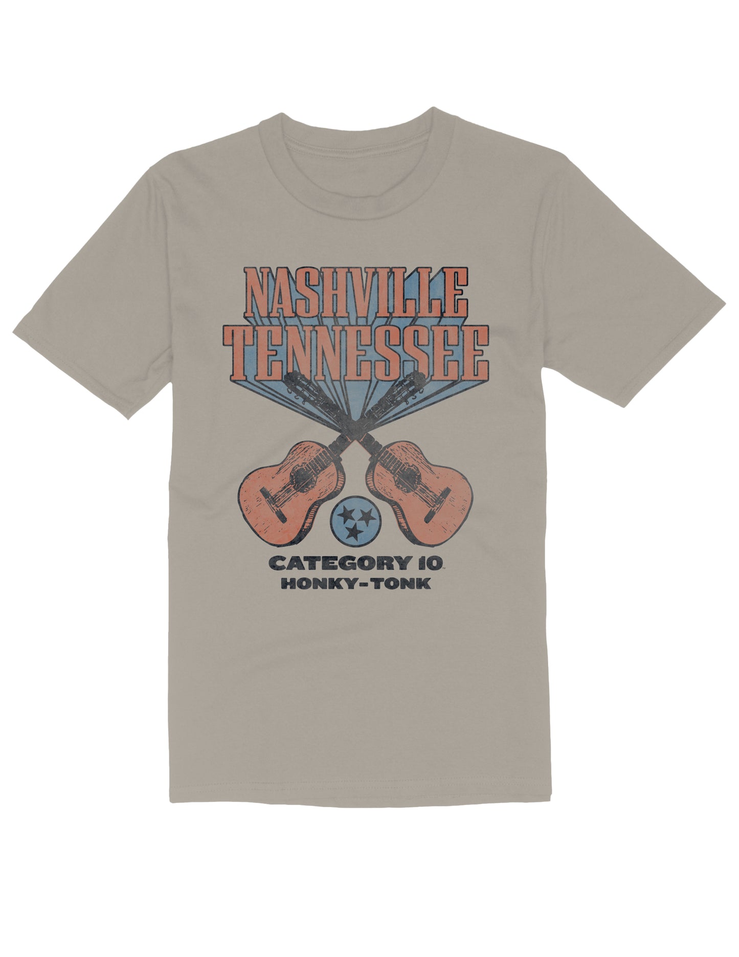Category 10 Crossed Guitar Burst T-Shirt