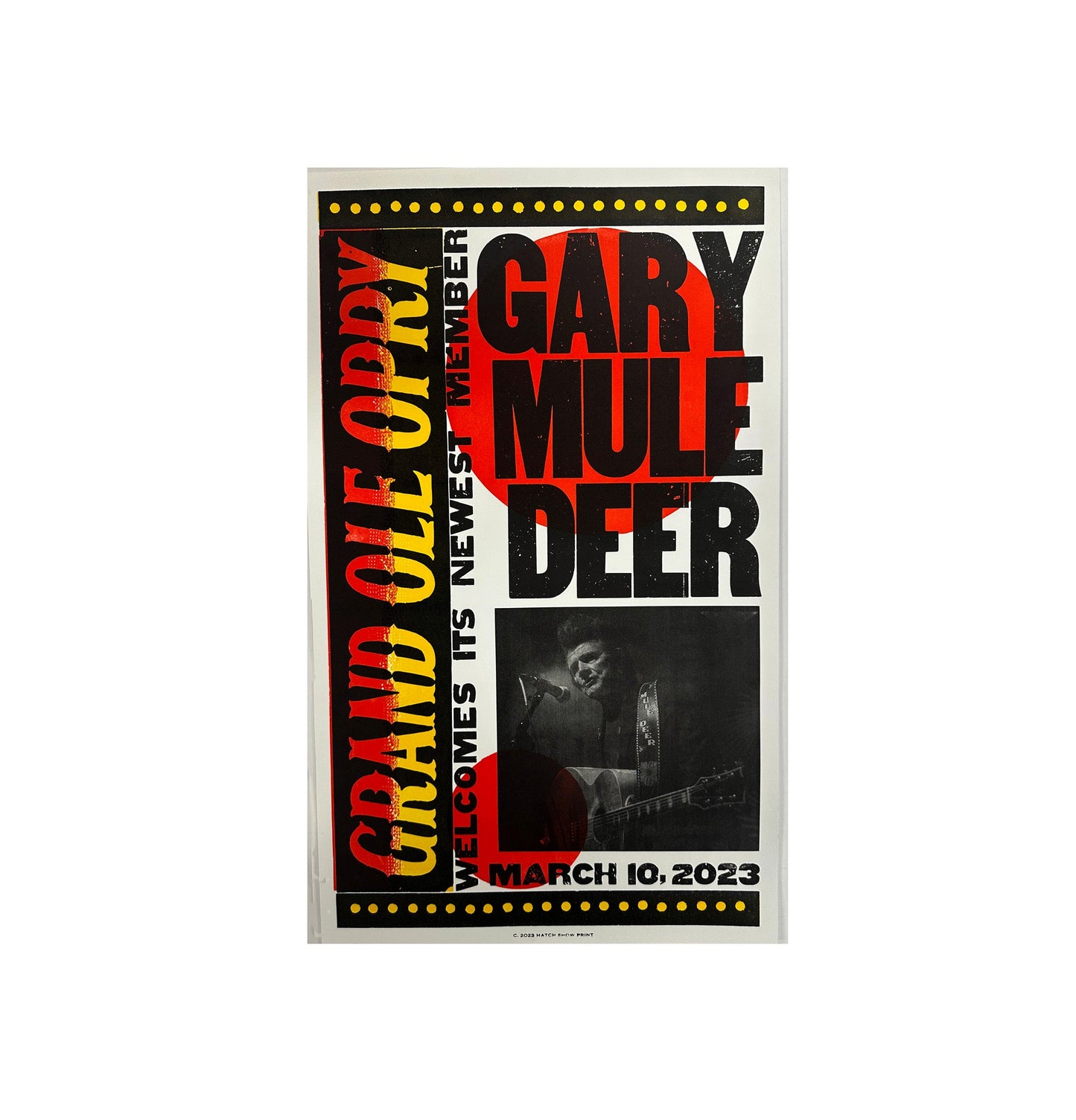 Gary Mule Deer Official Opry Induction Hatch Show Print