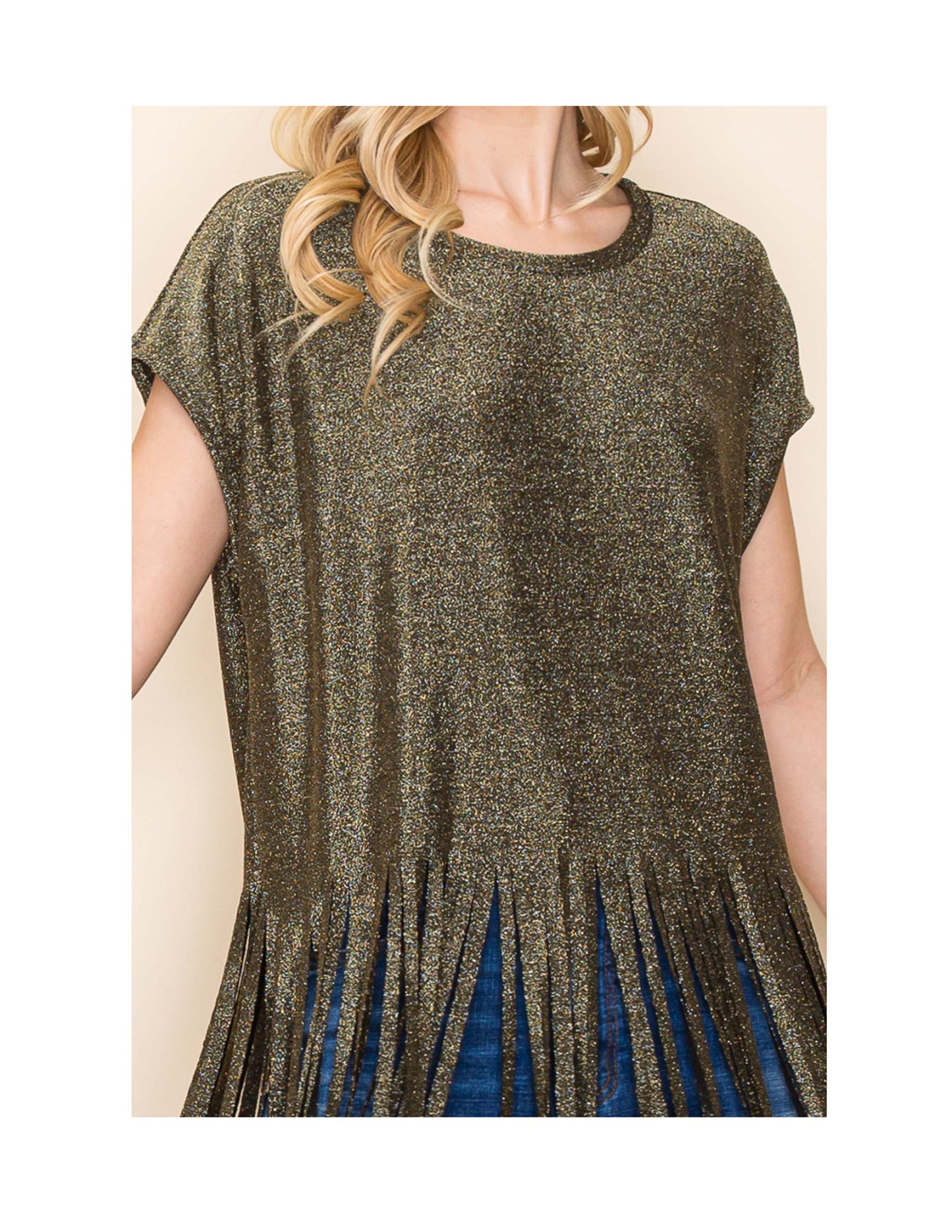 Gold Fringe Top