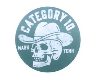 Category 10 Cowboy Skull Decal