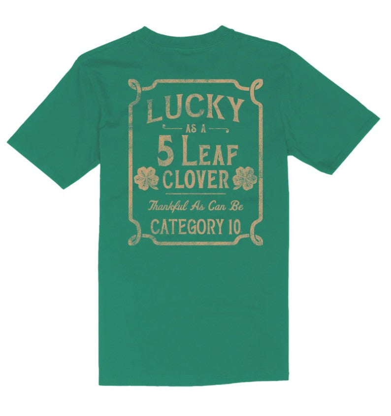 Category 10 Lucky Five Leaf Clover T-Shirt