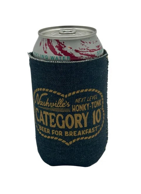 Category 10 Beer For Breakfast Denim Can Cooler