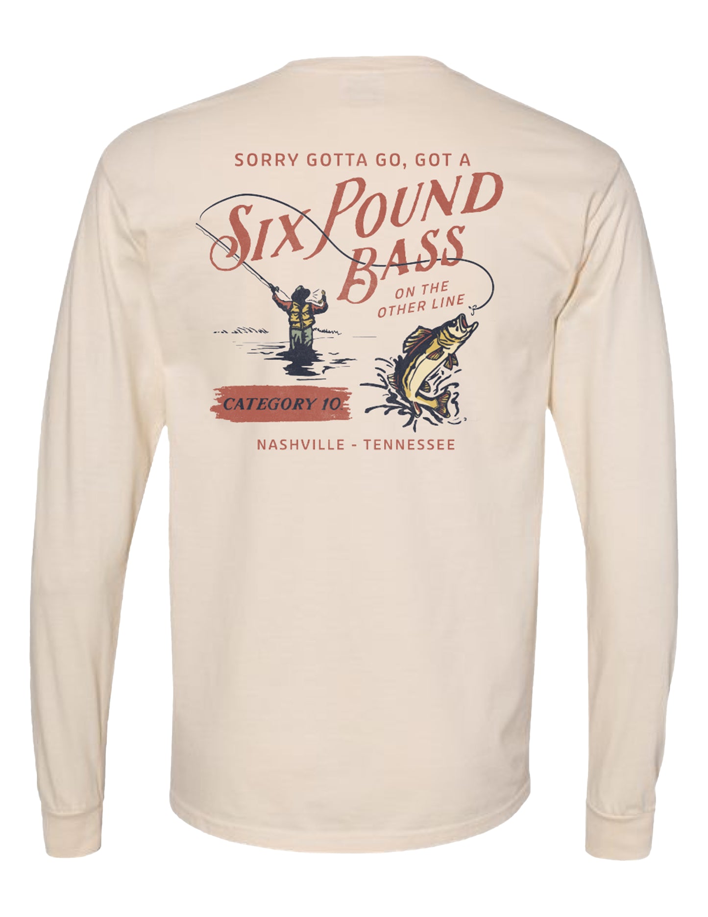 Category 10 Six Pound Bass Long Sleeve T-Shirt