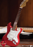 Miniature Fender Strat Candy Apple Red Model Guitar