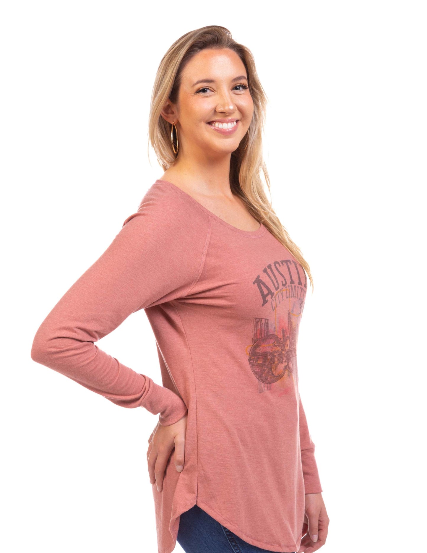 ACL Live Austin Skyline Watercolor Long Sleeve T-Shirt