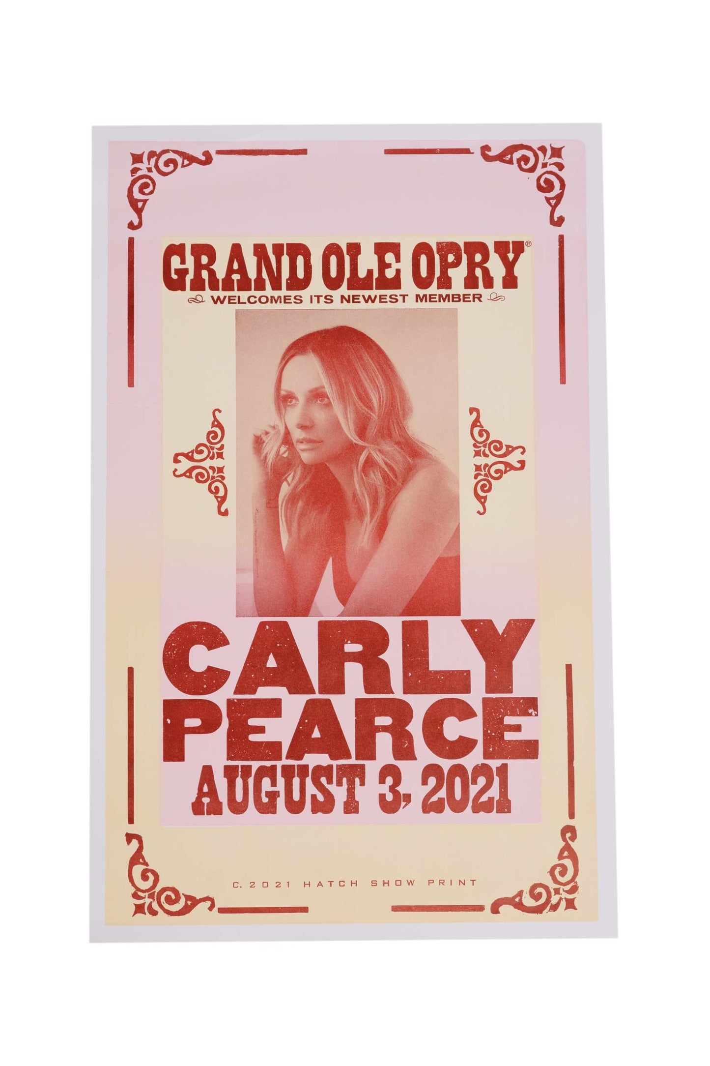 Carly Pearce Official Opry Induction Hatch Show Print