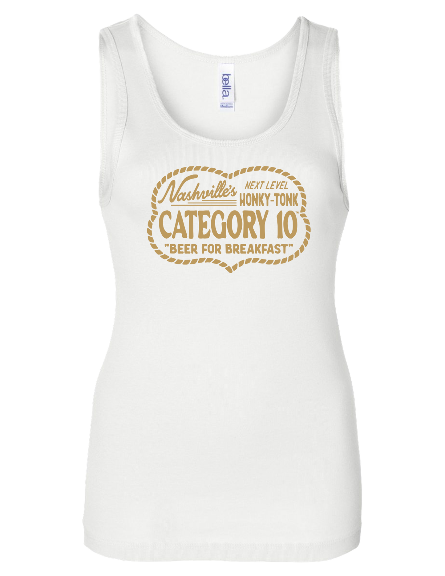 Category 10 Nashville Beer For Breakfast Ribbed Women's Tank