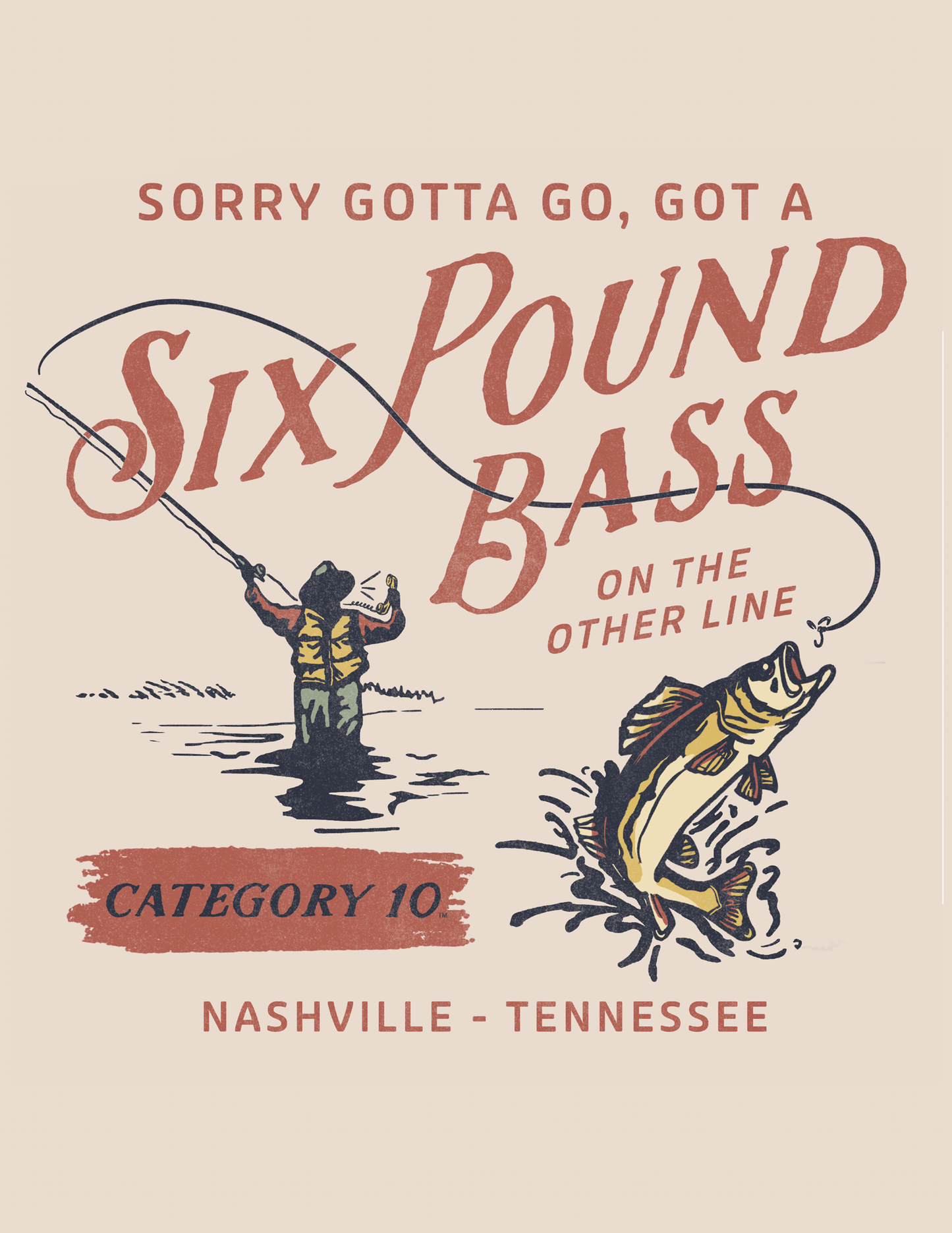 Category 10 Six Pound Bass Long Sleeve T-Shirt