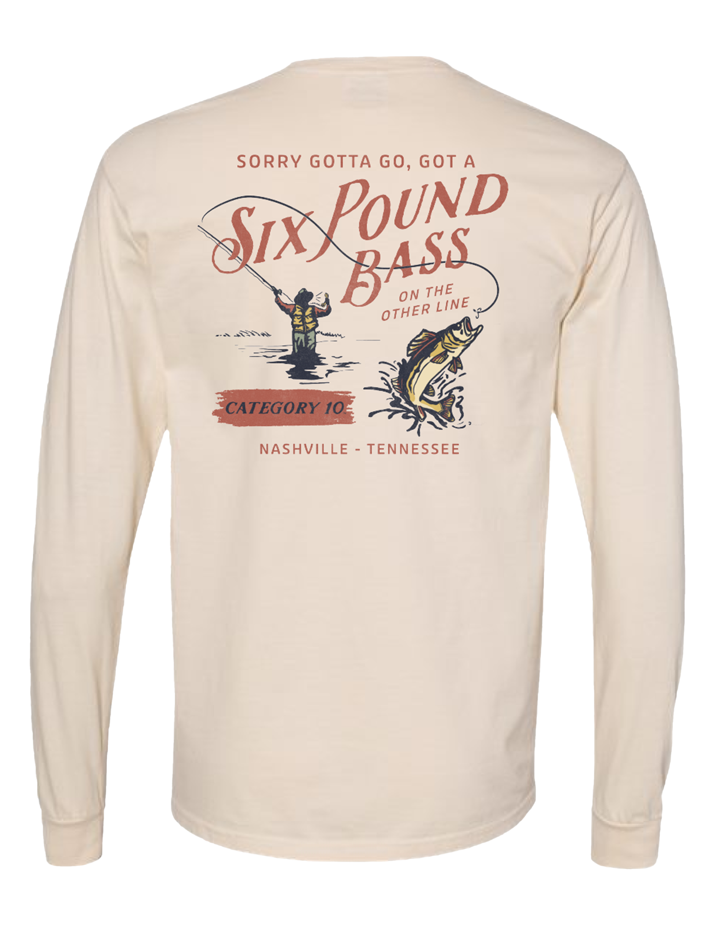 Category 10 Six Pound Bass Long Sleeve T-Shirt