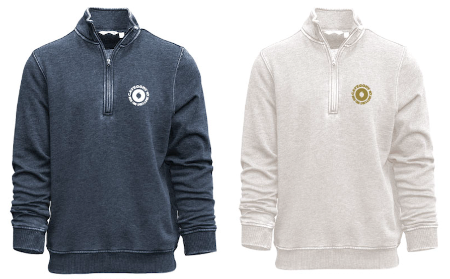 Category 10 Embroidered 1/4 Zip Pullover