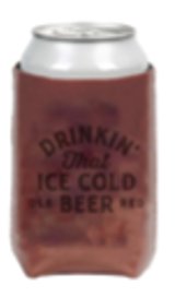 Ole Red Ice Cold Beer Faux Leather Koozie