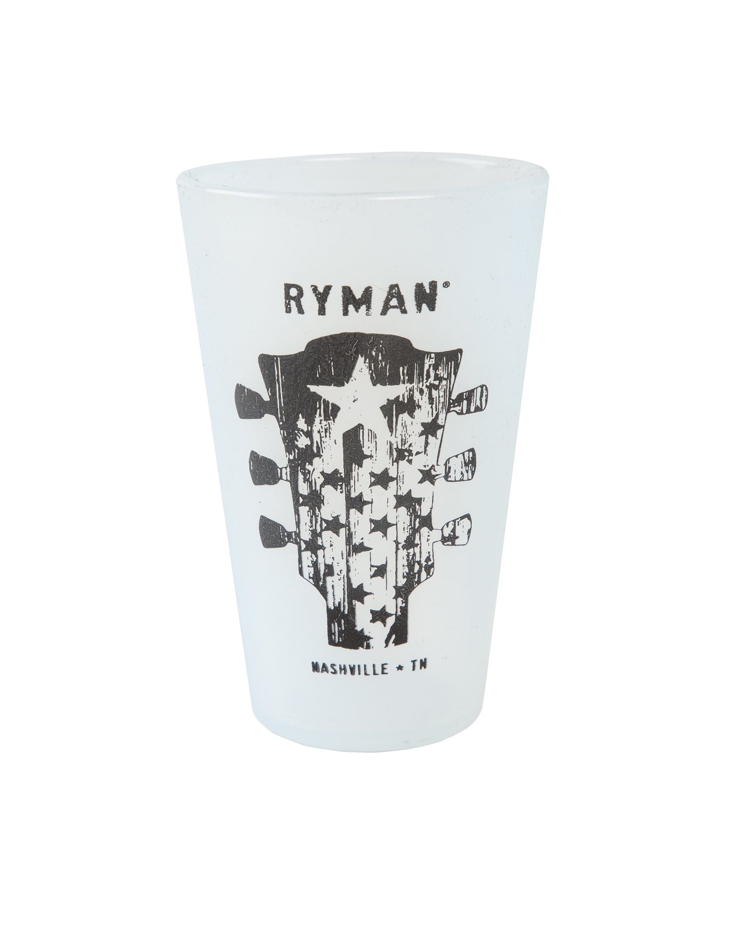 Ryman 16oz Guitar Head Frosted Silicone Pint Glass