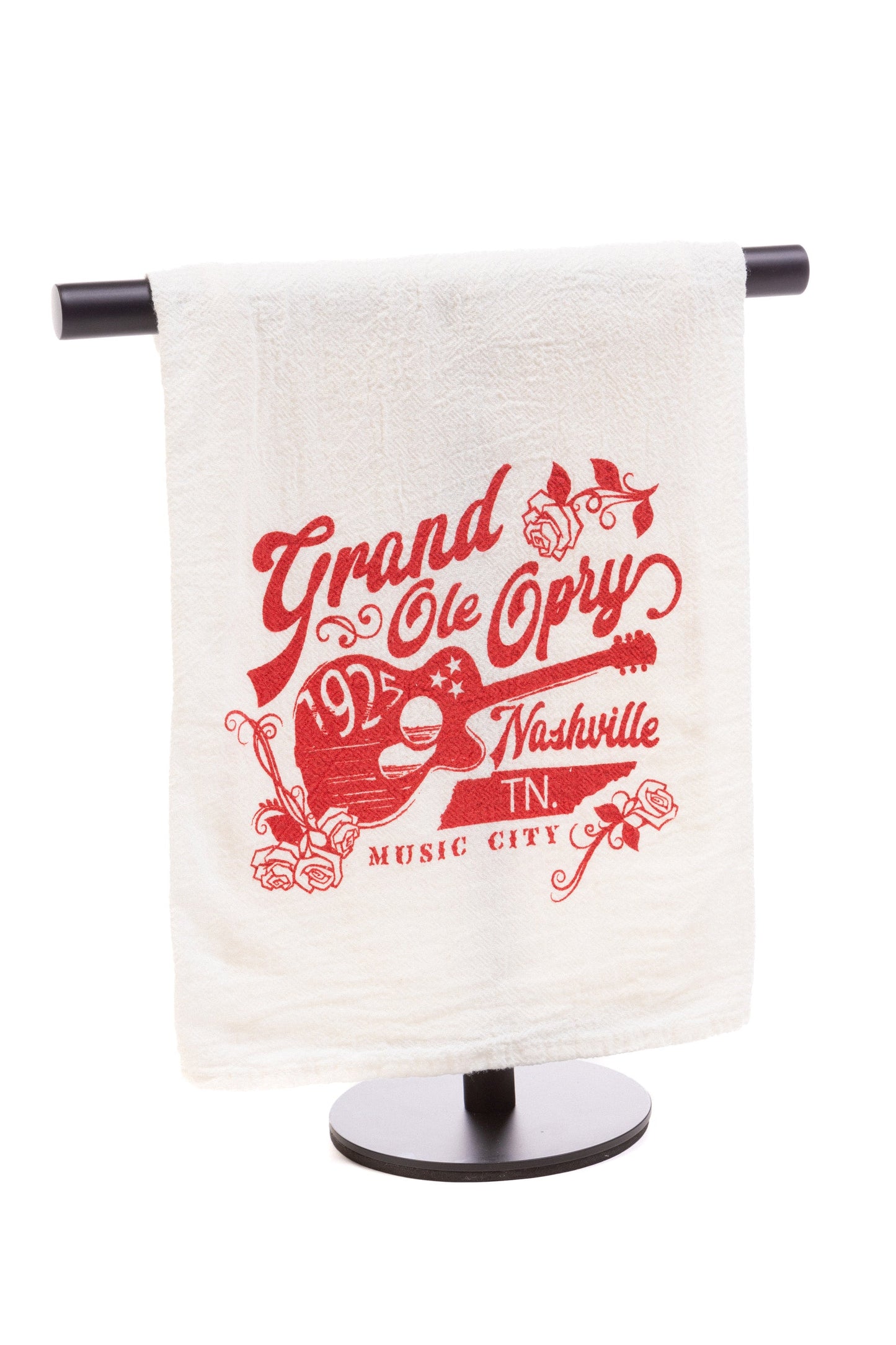 Opry Guitar Rose Tea Towel