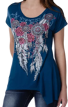 Feathers & Conchos Top