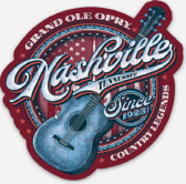 Opry Nashville Guitar Decal