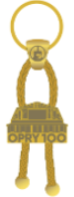 Opry 100 Gold Metal Rope Slider Keychain