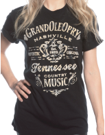 Opry Flocked Label Black T-Shirt