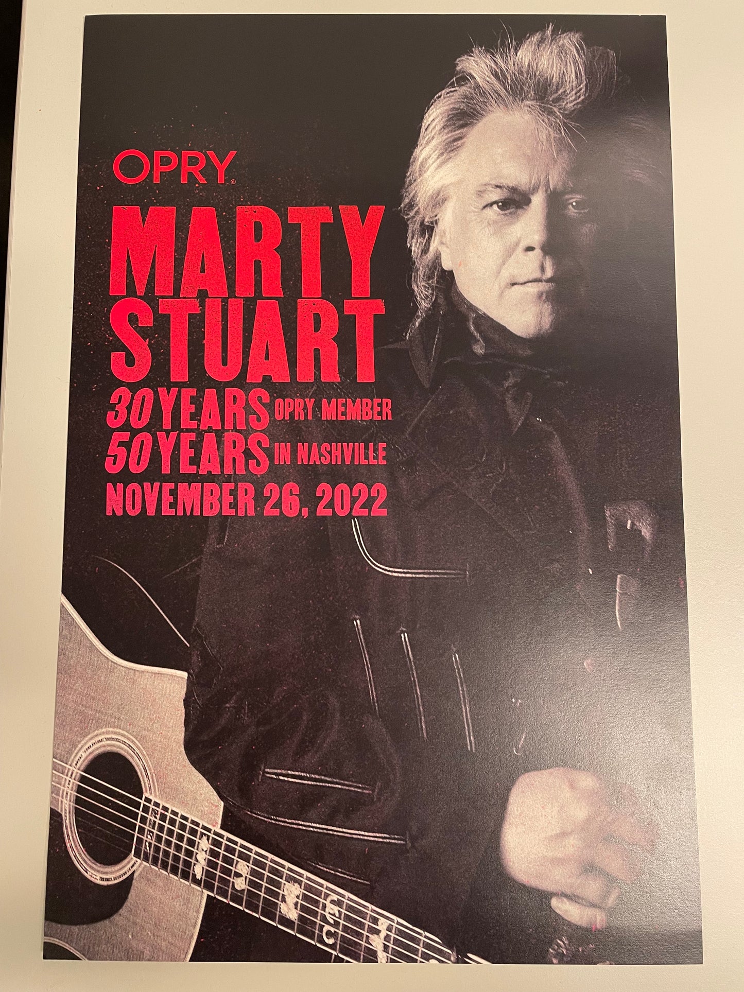 Marty Stuart 30th Year Opry Member Poster
