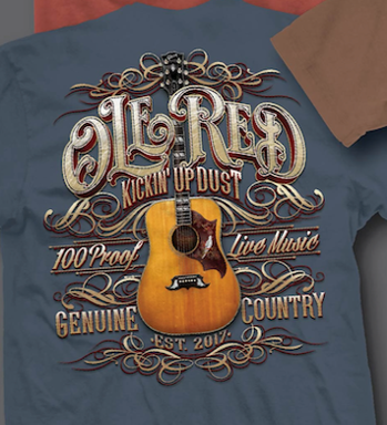 Ole Red Kickin' Acoustic Guitar T-Shirt