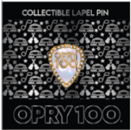 Opry 100 Rhinestone Guitar Pick Pin