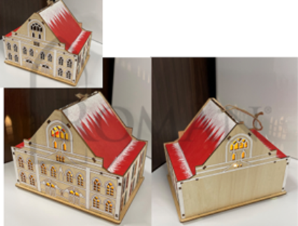 Ryman LED Light Up Wooden Building Collectors Ornament