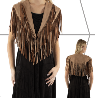 Women's Scully Western Short Fringe Shawl