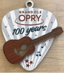 Opry 100 Years Guitar Pick Wooden Ornament