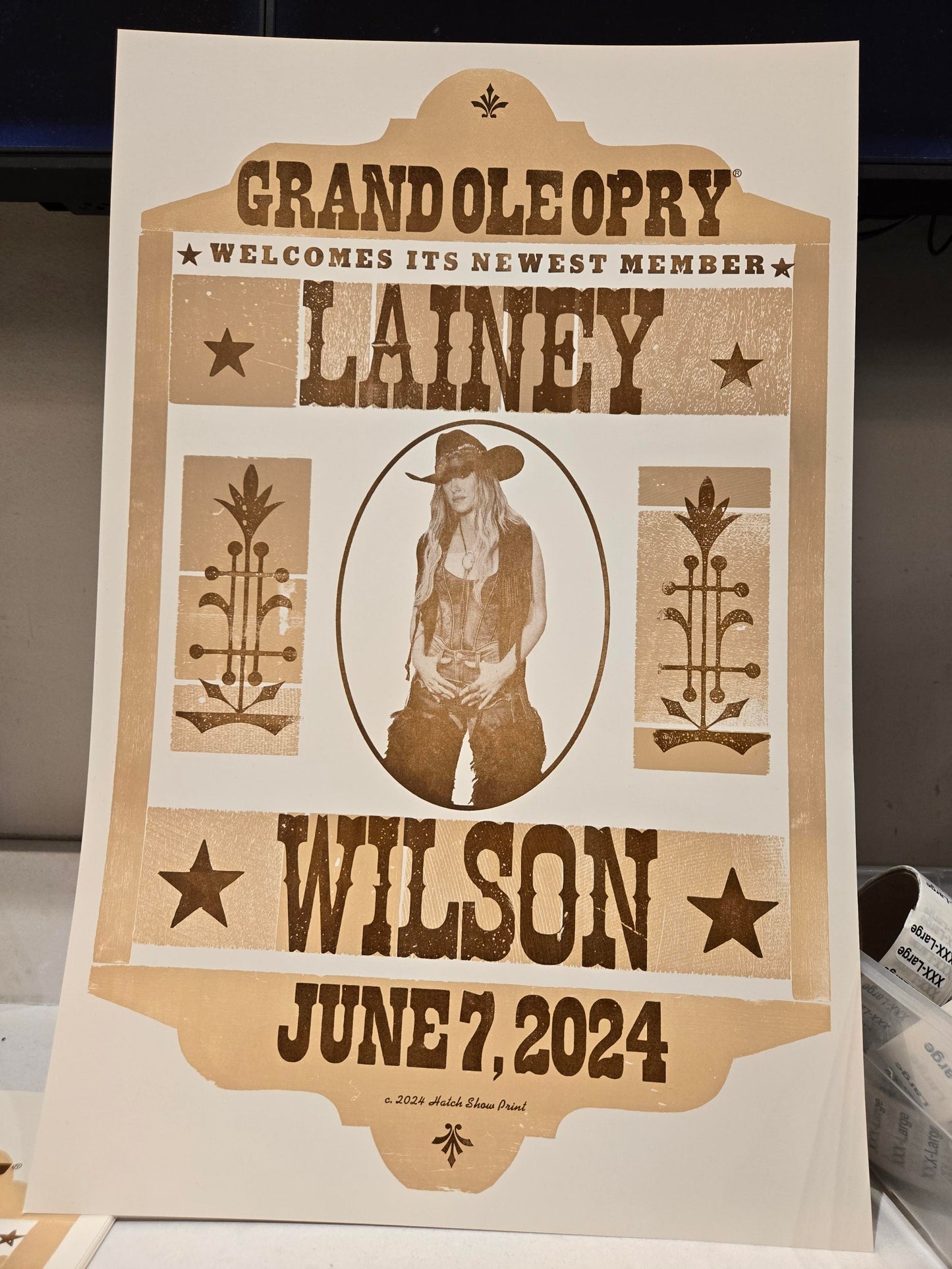 Lainey Wilson Official Opry Induction Hatch Show Print