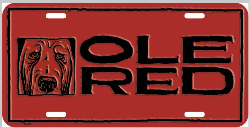Ole Red Logo License Plate