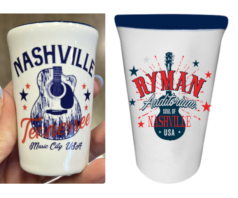 Ryman Guitar Americana Shot Glass