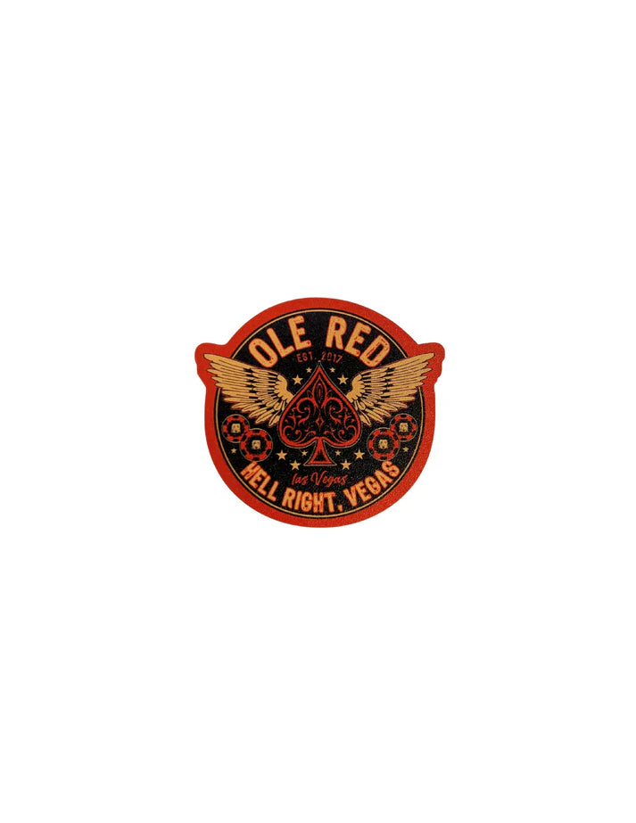 Ole Red Vegas Spade Wings Magnet