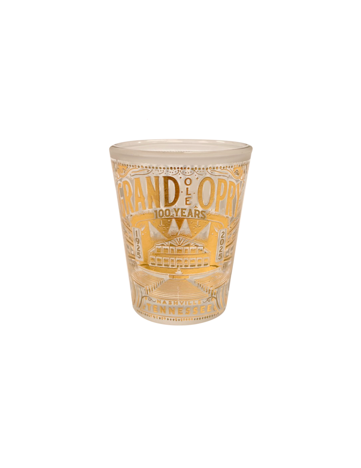 Opry 100 Milestone Gold Foil Pint Glass