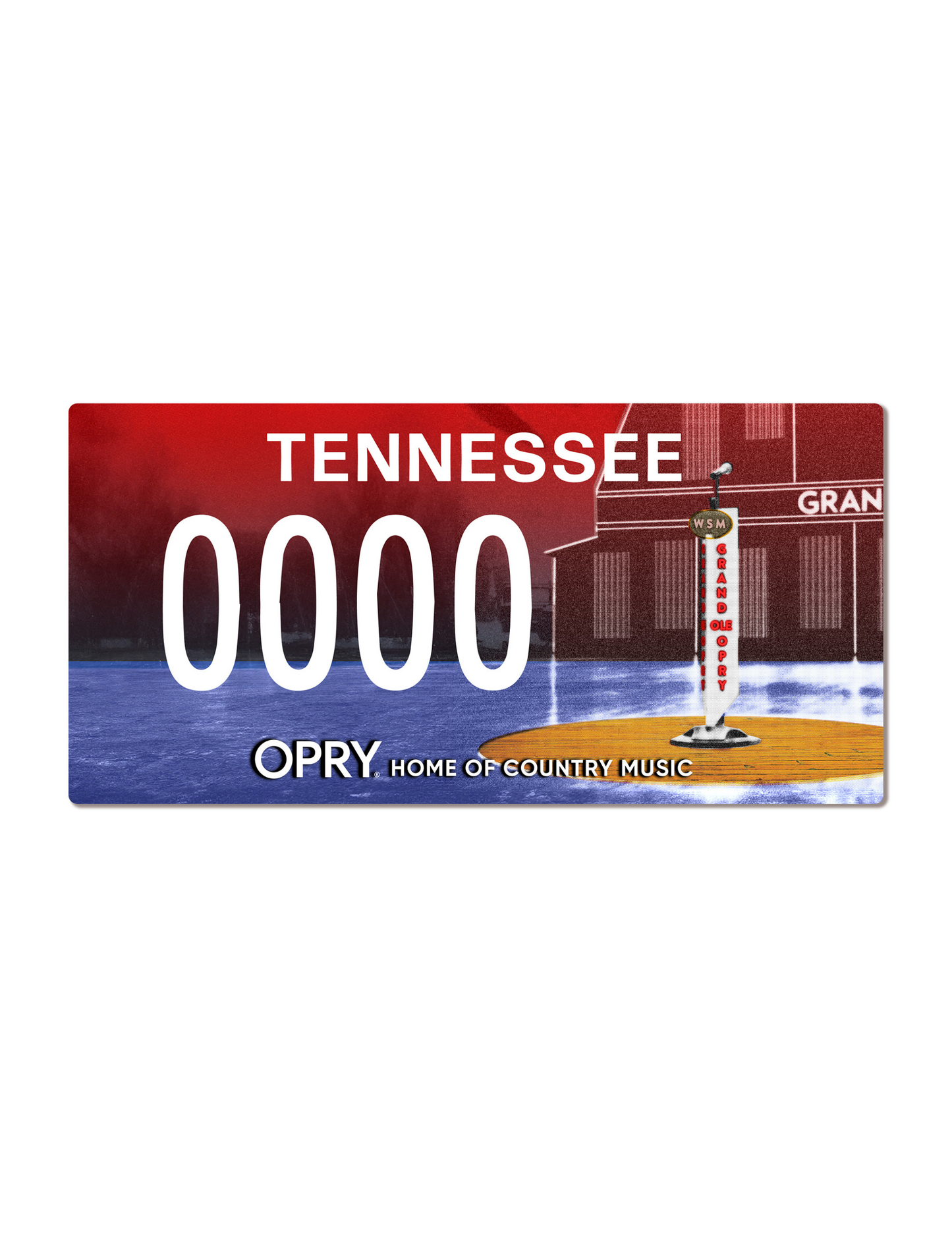 Opry Themed License Plate