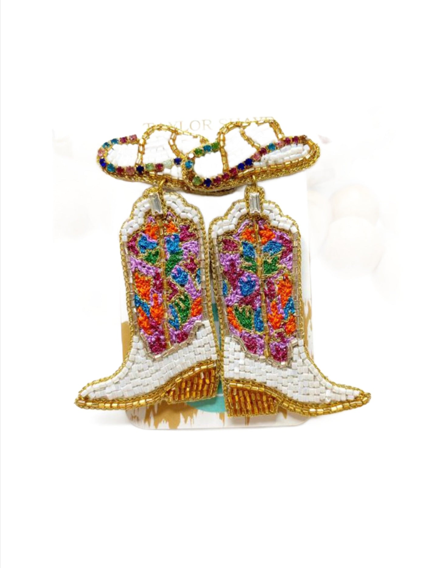 Swifty Boots Beaded Earrings