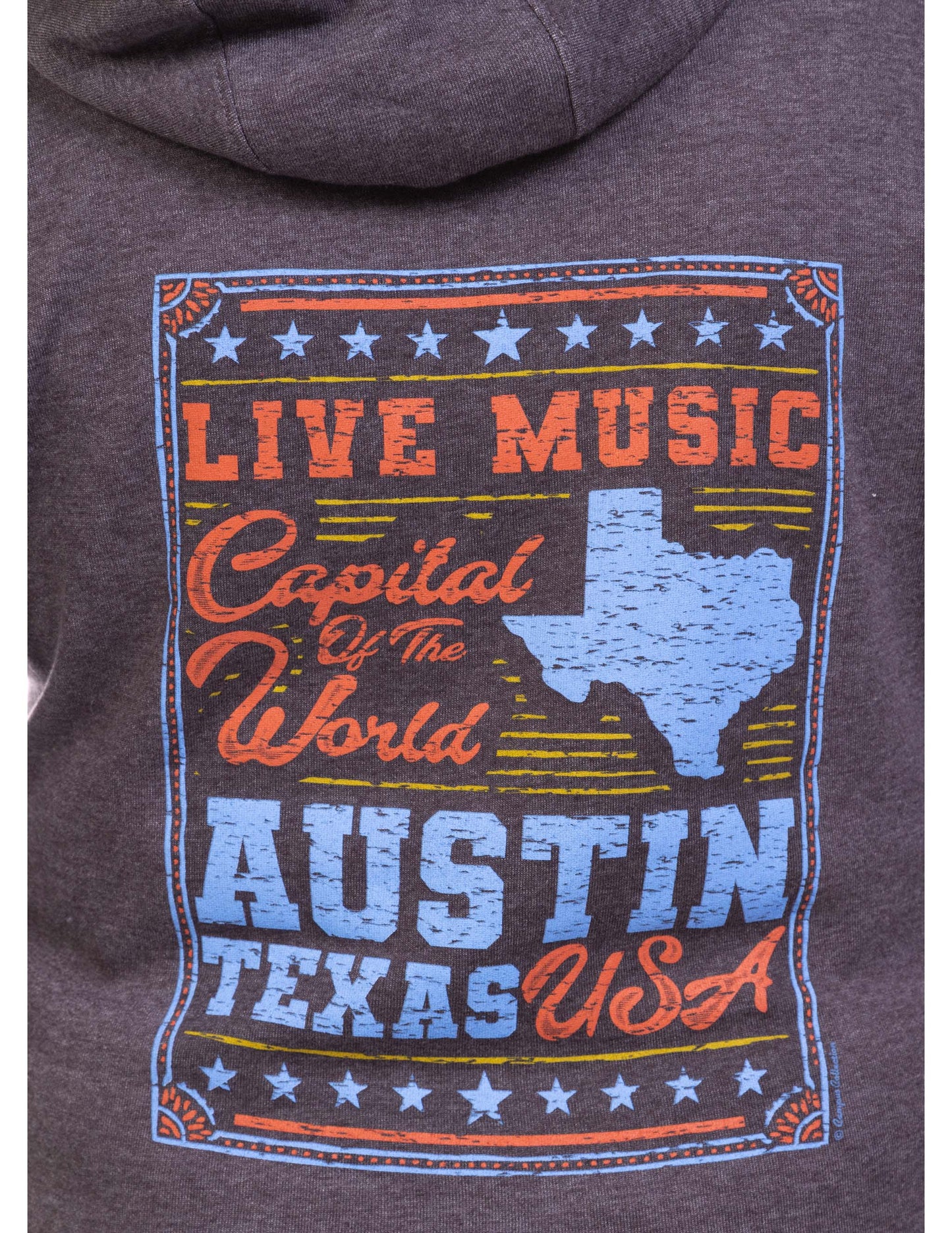 Texas State Rustic Poster Hoodie