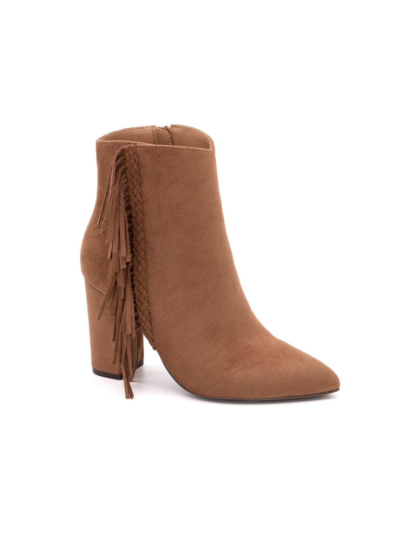 Westbound Fringe Faux Suede Booties by Corkys