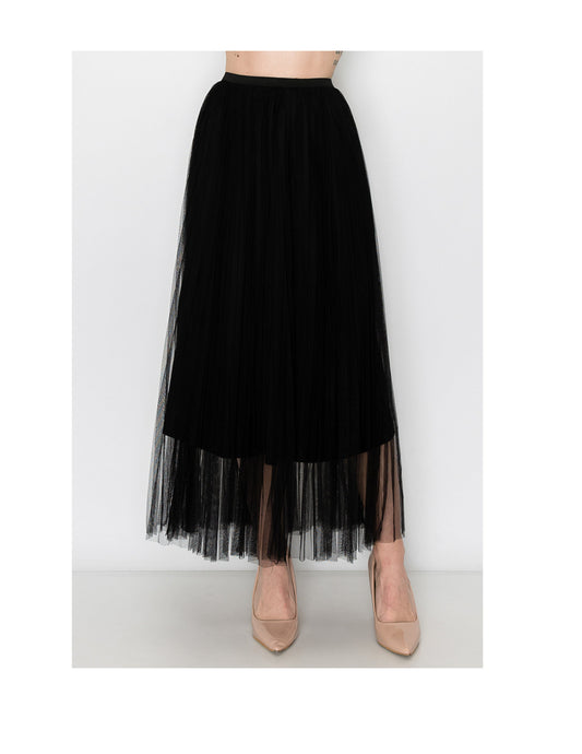 Black Mesh Skirt