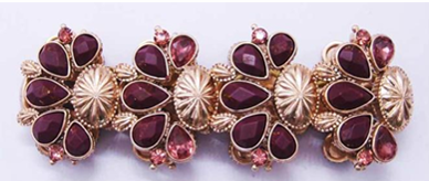 Lainey Wilson Burgundy Blossom Stretch Bracelet