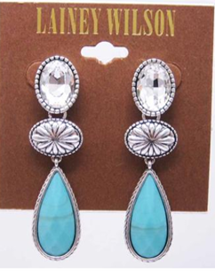 Lainey Wilson Stone Blossom Linear Earrings